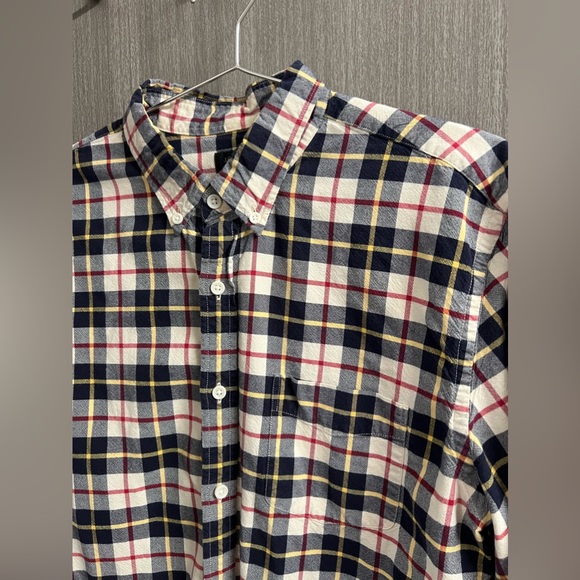 J. Crew Plaid Flannel Button Down Shirt Men's Size Large - Picture 3 of 3